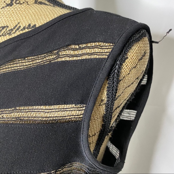 Tadashi Shoji Black A Line Textured Ruffle Dress - Picture 5 of 10